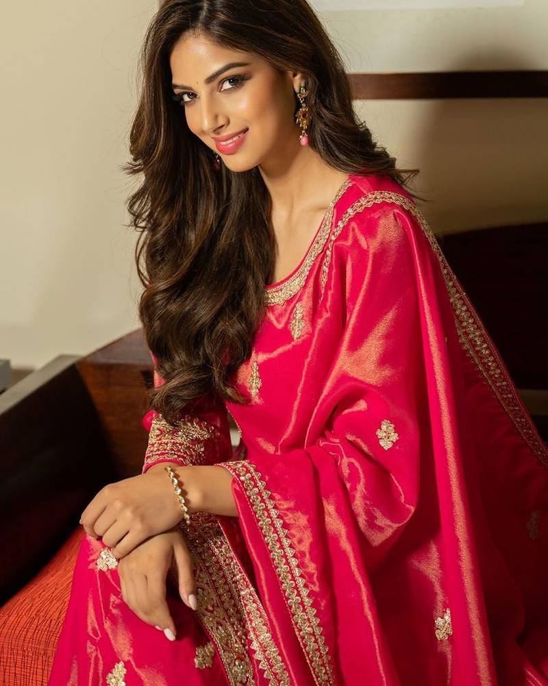 Floral Embroidered Sequnnied Straight Kurta With Palazzos & Dupatta