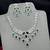 regal emerald green zirconia statement necklace earring set, victorian chandelier bridal jewellery