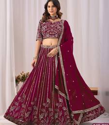 Faux Georgette Lehenga Choli with Embroidered & Sequin Work