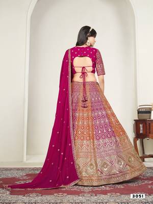 Faux Georgette Lehenga Choli with Embroidered & Sequin Work 4