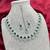 emerald green bridal necklace set  cz diamond indian wedding jewellery, maang tikka