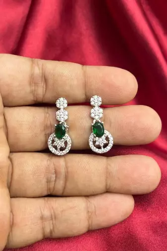 emerald green bridal necklace set  cz diamond indian wedding jewellery, maang tikka