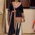Black Color Embroidery And Thread Work Silk Blend Salwar Suit
