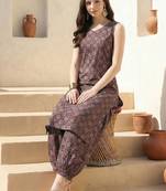 Women Ethnic Motifs Printed Cotton Kurta with Salwar