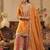 Ethnic Motifs Embroidered Round Neck Zari Straight Kurta & Palazzos With Dupatta