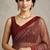 Maroon sequins embroidered georgette saree with banglori satin unstitched blouse