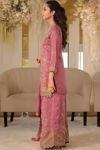Women Ethnic Motifs Embroidered Thread Work Kurta with Sharara & With Dupatta