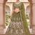Olive Green Thread Work and Sequin Lehengas Choli 