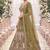 Olive Green Thread Work and Sequin Lehengas Choli 