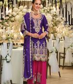 Women Ethnic Motifs Embroidered Thread Work Kurta with Patiala & With Dupatta
