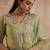 Floral Embroidered Straight Thread Work Kurta With Trousers & Dupatta