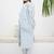 Floral Embroidered Straight Thread Work Cotton Kurta With Trousers & Dupatta