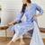 Women Floral Printed Linen Kurta with Trousers & Dupatta