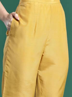 Ethnic Motifs Embroidered Kurta with Trousers & Dupatta 4
