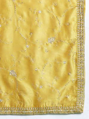 Ethnic Motifs Embroidered Kurta with Trousers & Dupatta 5