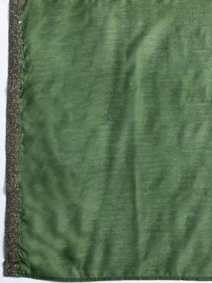 Ethnic Motifs Embroidered Sequinned Kurta With Trousers & Dupatta 4
