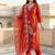 Women Floral Embroidered Thread Work Kurta with Trousers & With Dupatta