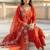 Women Floral Embroidered Thread Work Kurta with Trousers & With Dupatta