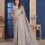 Grey Zari Woven Kanjivaram Soft Silk Blend Saree With ReadyBlouse