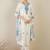 Women Floral Embroidered Thread Work Cotton Kurta with Trousers & With Dupatta