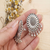 Oxidised silver dangling beads studs