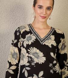 Floral Printed Cotton Kurta with Trousers