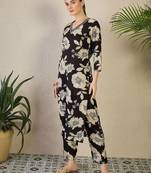 Floral Printed Cotton Kurta with Trousers