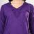 Women purple floral motifs embroidered chikankari cotton ethnic kurta palazzo set
