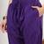 Women purple floral motifs embroidered chikankari cotton ethnic kurta palazzo set