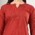 Women red ethnic motifs embroidered chikankari mukaish work cotton ethnic kurta palazzo set