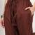 Women brown ethnic motifs embroidered chikankari ombre front slit kurta palazzo set