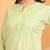 Women green ethnic motifs embroidered chikankari cotton tie up neck kurta palazzo set