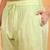 Women green ethnic motifs embroidered chikankari cotton tie up neck kurta palazzo set