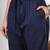 Women blue floral motifs embroidered chikankari cotton ethnic kurta palazzo set