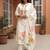 Floral Embroidered Thread Work Straight Kurta With Trousers & Dupatta