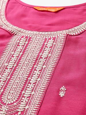 Ethnic Motifs Embroidered Kurta with Trousers & Dupatta 3