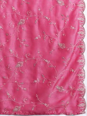 Ethnic Motifs Embroidered Kurta with Trousers & Dupatta 5