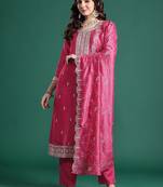 Ethnic Motifs Embroidered Kurta with Trousers & Dupatta