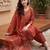 Women Ethnic Motifs Embroidered Thread Work Kurta With Trousers & Dupatta