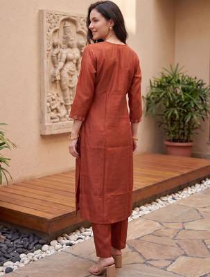 Women Ethnic Motifs Embroidered Thread Work Kurta With Trousers & Dupatta 6