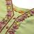 Floral Embroidered Thread Work Kurta with Trousers & With Dupatta