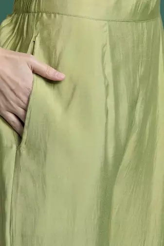 Floral Embroidered Thread Work Kurta with Trousers & With Dupatta