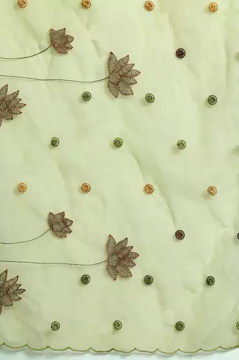 Floral Embroidered Thread Work Kurta with Trousers & With Dupatta