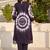 Women Printed Pleated Thread Work Cotton Kurta with Trousers