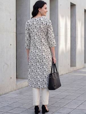 Women Ethnic Motifs Printed Cotton Kurta with Trousers & With Dupatta 4