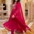 Women Ethnic Motifs Embroidered Tiered Thread Work Cotton Kurta with Trousers & With Dupatta