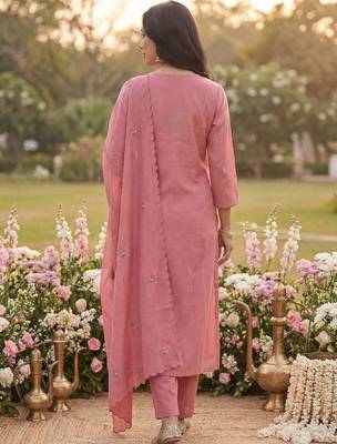 Women Ethnic Motifs Embroidered Thread Work Kurta with Trousers & With Dupatta 6
