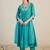 Women Embroidered Beads & Stones Cotton Kurta with Trousers & Dupatta