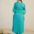 Women Embroidered Beads & Stones Cotton Kurta with Trousers & Dupatta