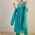 Women Embroidered Beads & Stones Cotton Kurta with Trousers & Dupatta